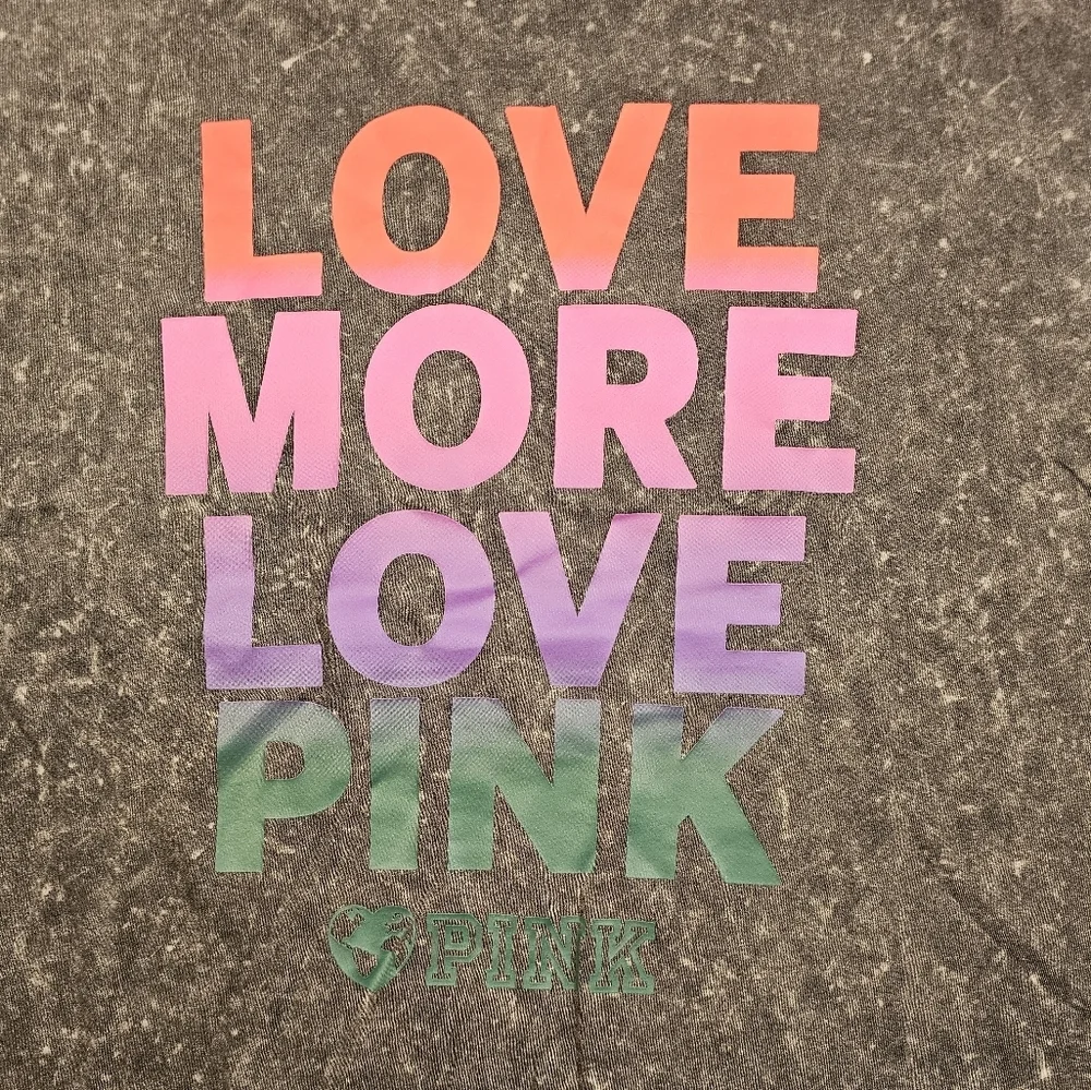 Victoria's Secret PINK Oversized Logo T-shirt Grey NWT - Picture 4 of 4